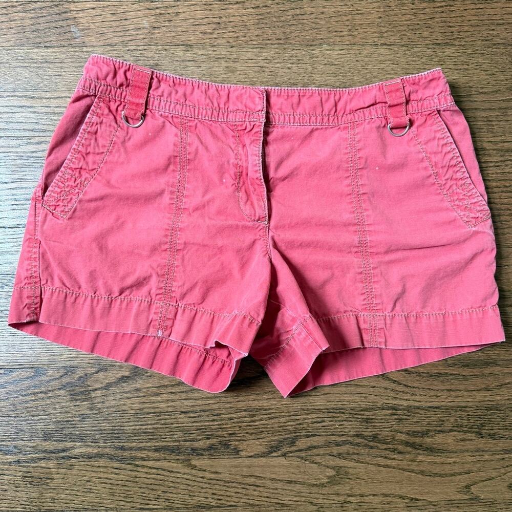 Ann Taylor Loft Vintage Pink Low Rise Cargo Shorts Size 8 Y2K
